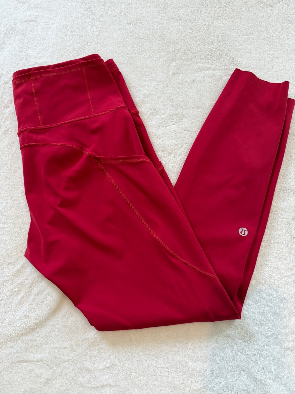 lululemon Fast and Free Red Tights
